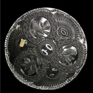 Bleikristall Fancy Byrd 12” Cake Platter NEW VTG
